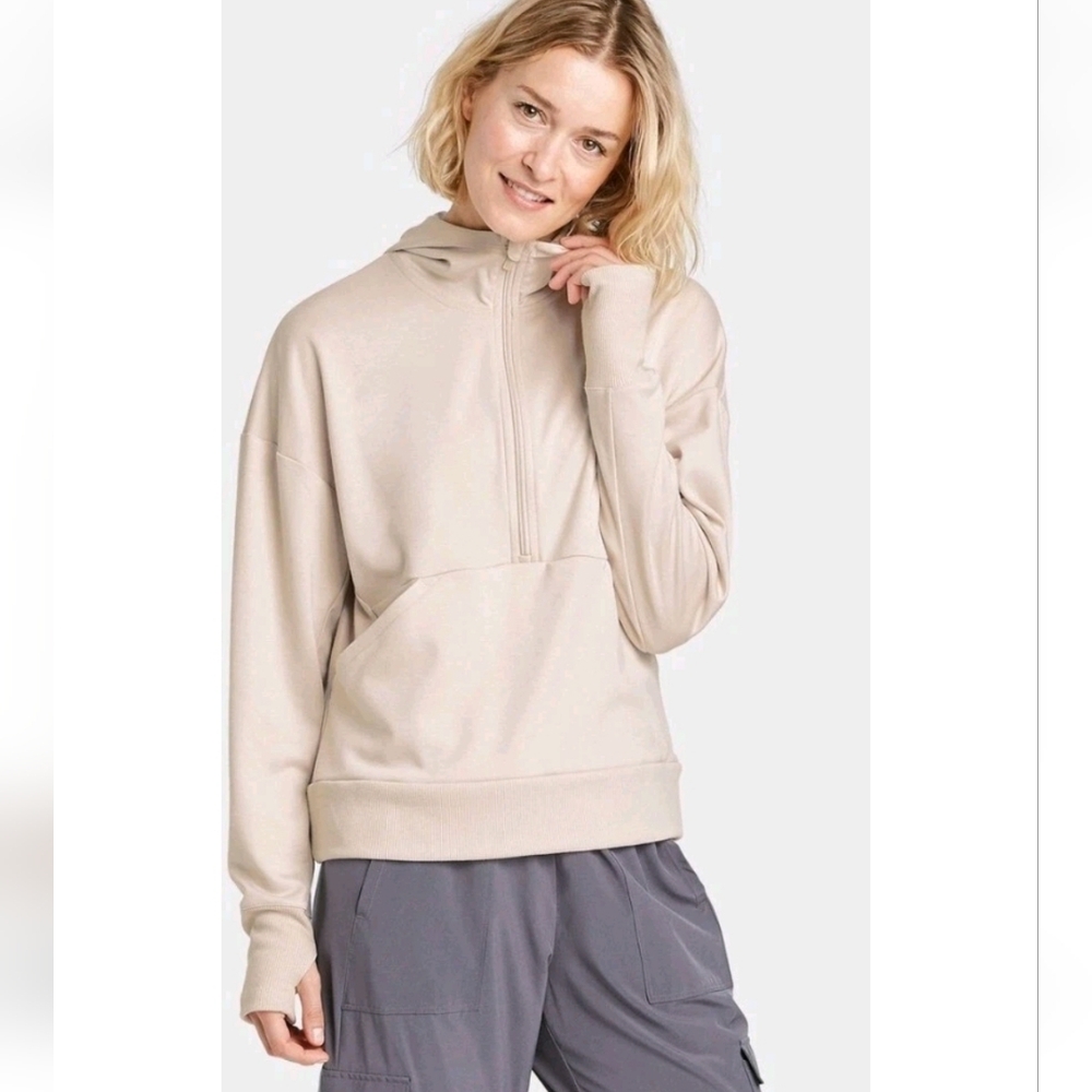 All In Motion Ponte 1/2 Zip Pullover Active Wear Hoodie Sweatshirt SzS
